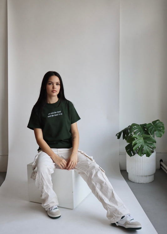 WE ARE THE LAND  T-SHIRT FOREST GREEN