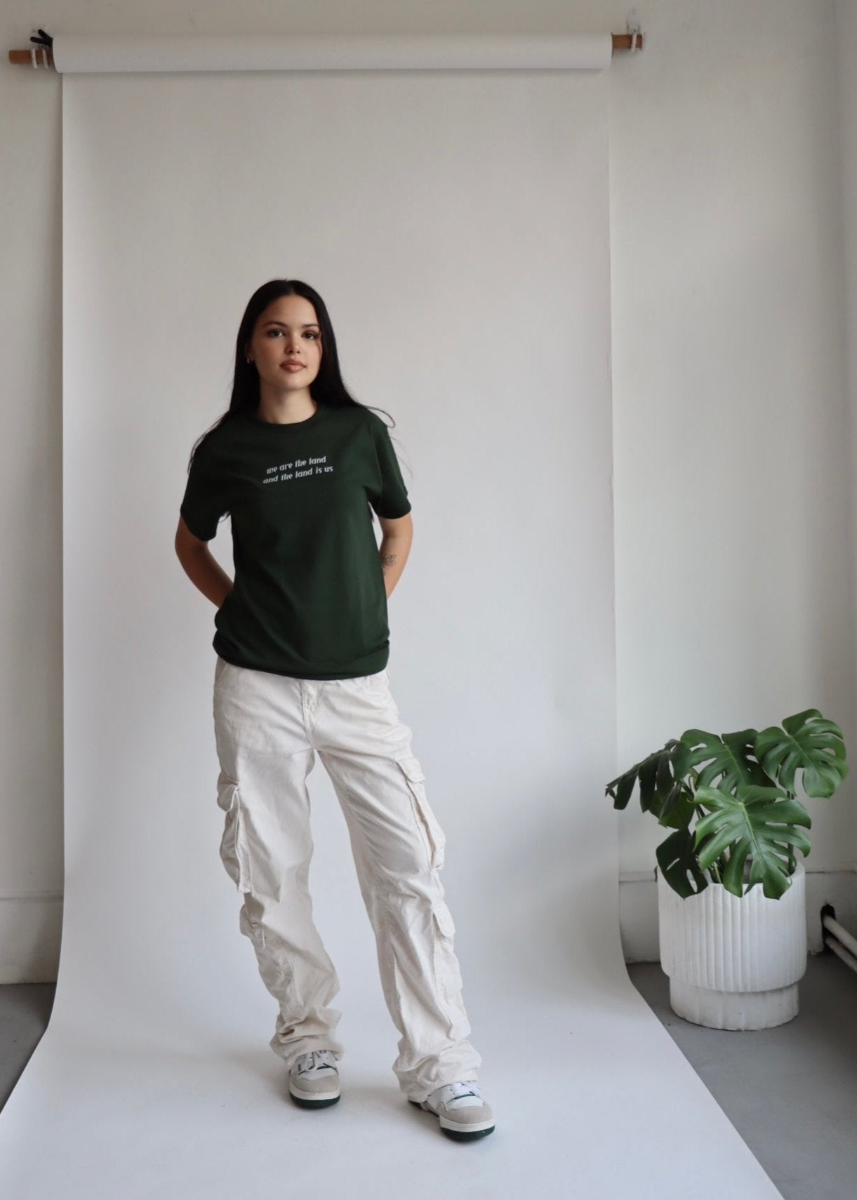 WE ARE THE LAND  T-SHIRT FOREST GREEN